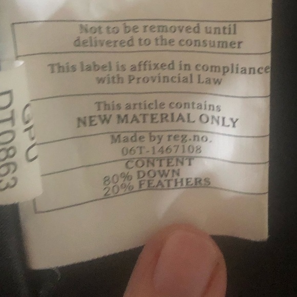 Down Black Puffer Coat Jacket  size medium - Picture 11 of 15